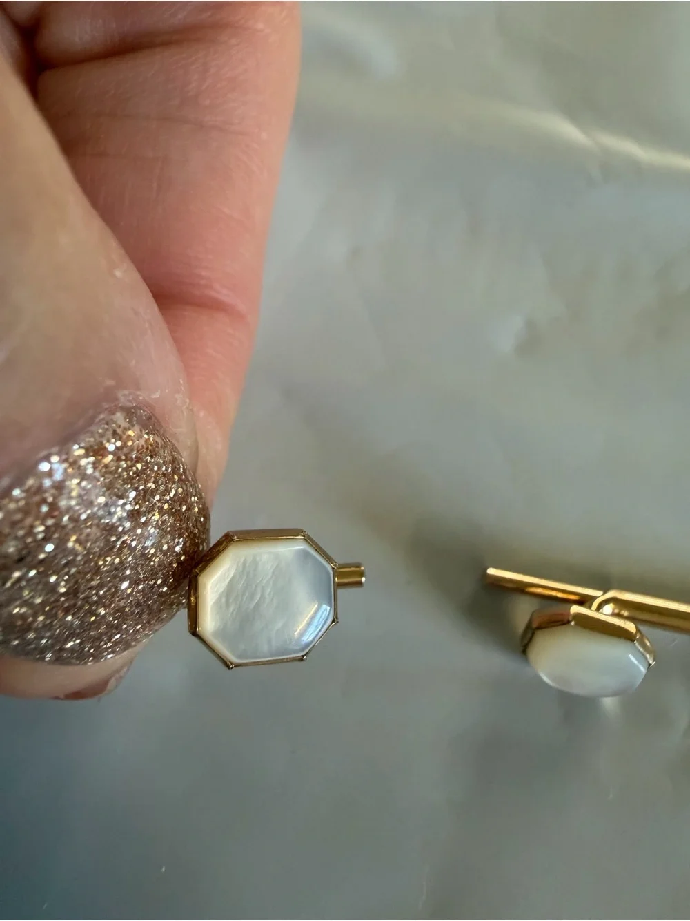 Classic Silver and White Nautical Cufflinks plus 1 more set- Men's Accessories
